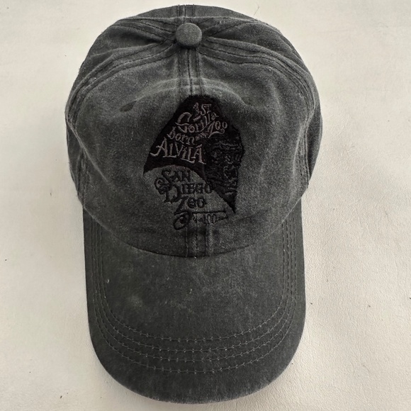 New San Diego Zoo 1st Gorilla Born in Zoo Alvila Gray Baseball Cap Hat One Size - Picture 1 of 4